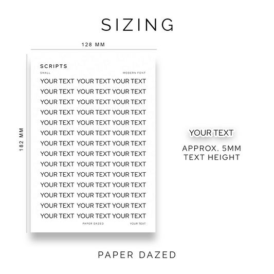 5mm Small Custom Scripts - MODERN