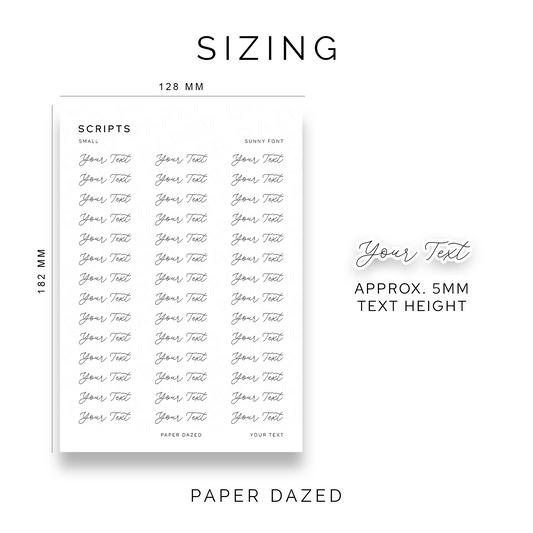 5mm Small Custom Scripts - SUNNY