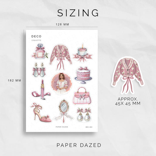 Coquette Deco Sticker Sheet