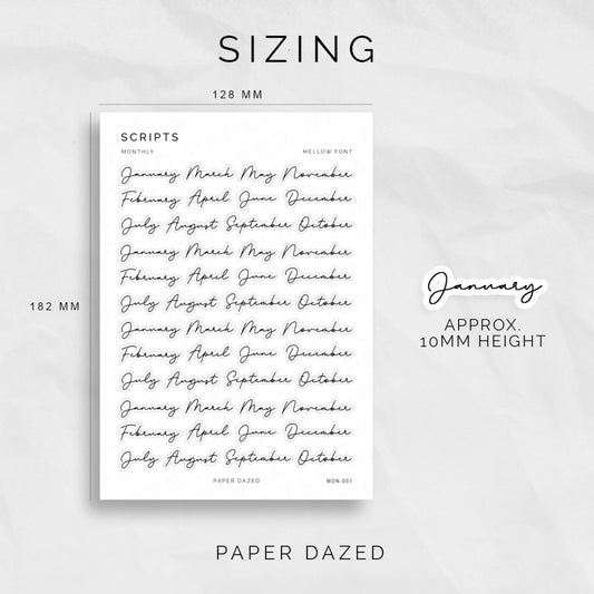 Medium Monthly Scripts - MELLOW Font
