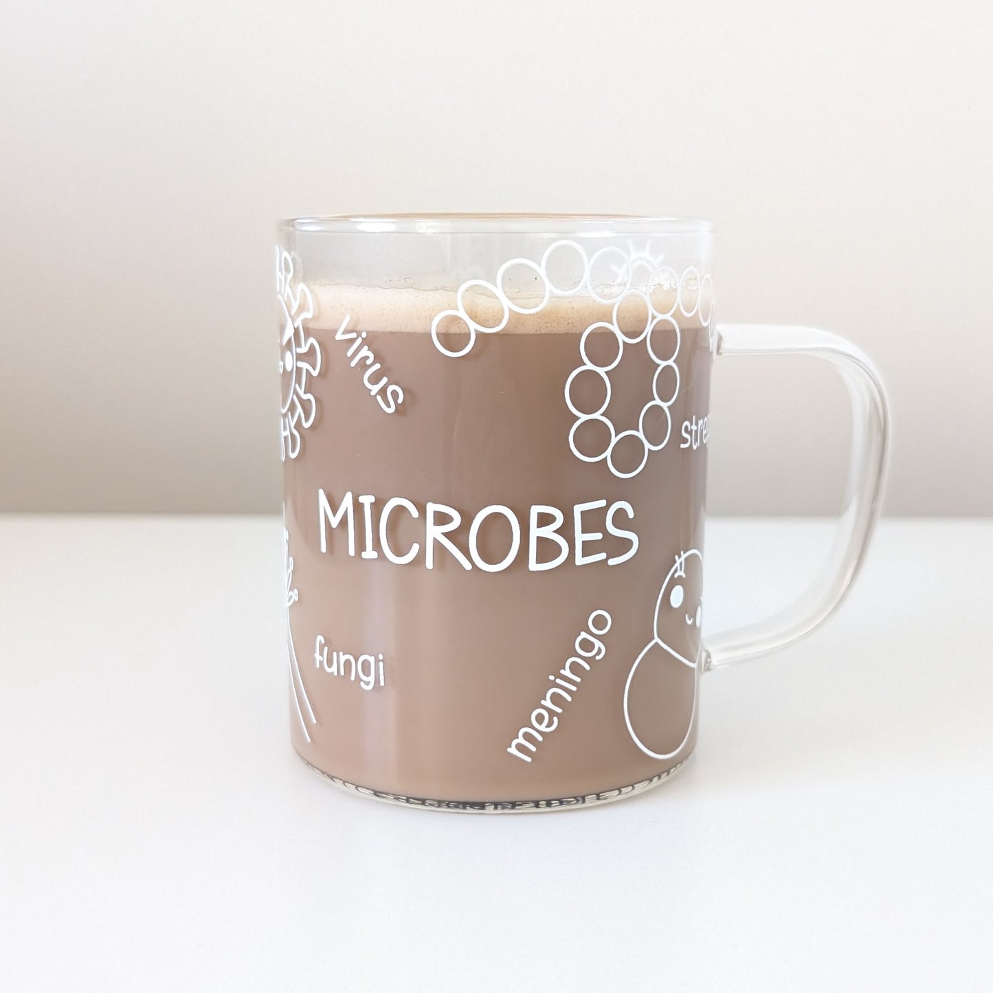 Microbes Glass Mug 400mL
