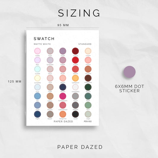 Standard Colour Swatch Stickers