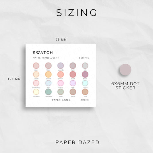 Script Colour Swatch Stickers