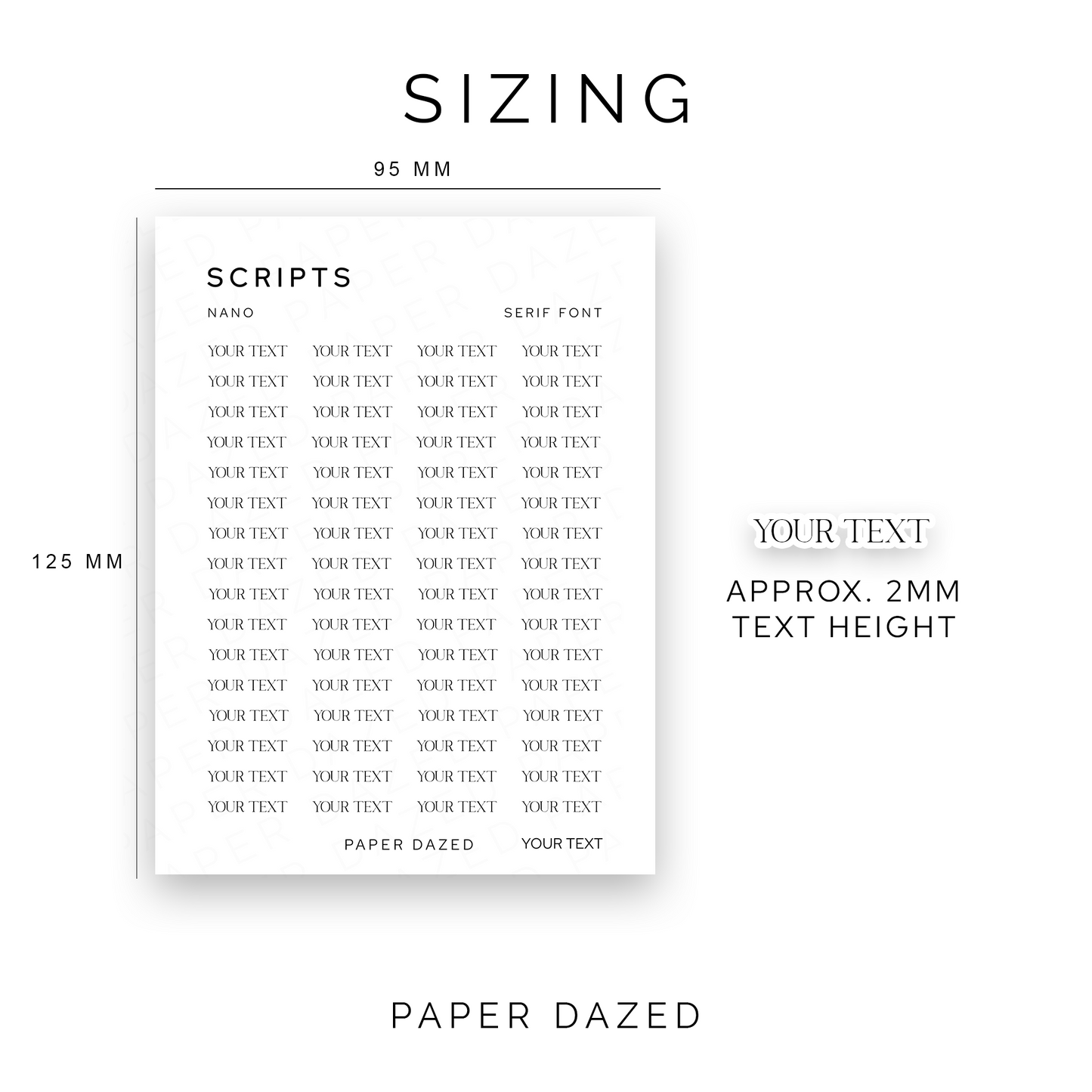 2mm Nano Custom Scripts - SERIF