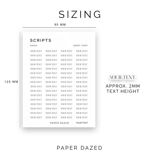 2mm Nano Custom Scripts - SERIF