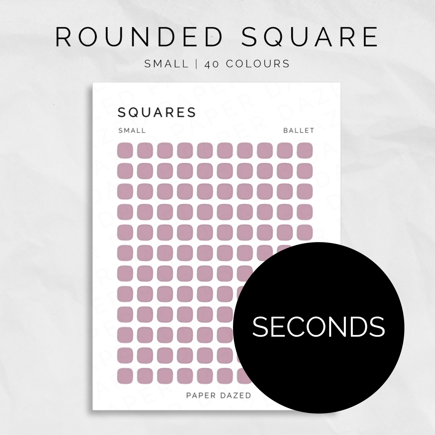 [SECONDS] Small Rounded Square Dot Stickers