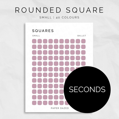 [SECONDS] Small Rounded Square Dot Stickers