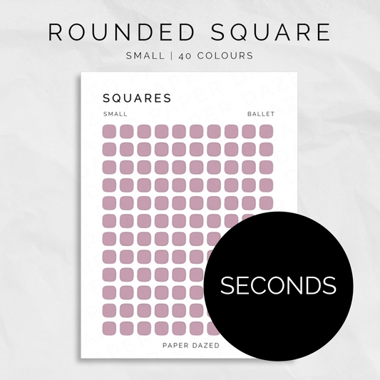 [SECONDS] Small Rounded Square Dot Stickers