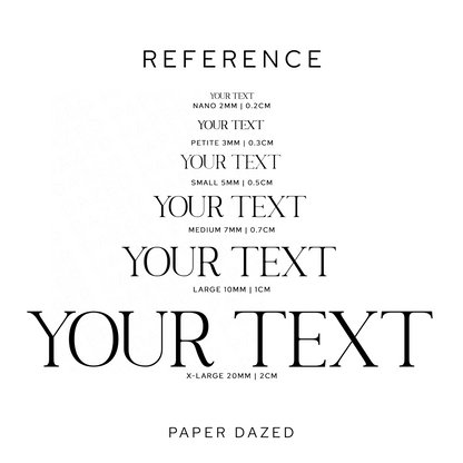 5mm Small Custom Scripts - SERIF