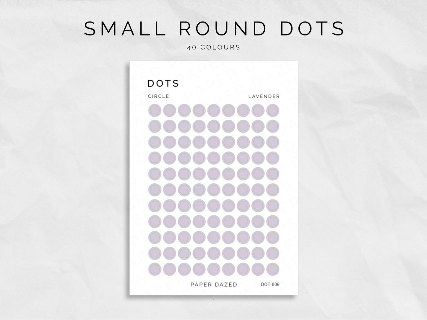 Small Circle Dot Stickers