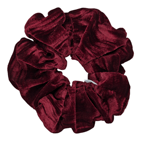 extra large burgundy maroon scrunchie handmade by paper dazed