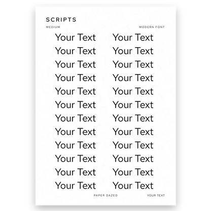 7mm Medium Custom Scripts - MODERN