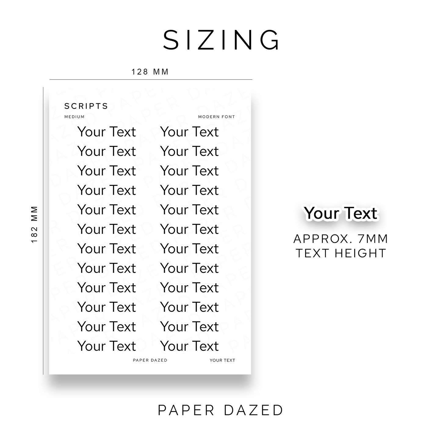 7mm Medium Custom Scripts - MODERN