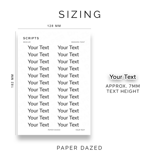7mm Medium Custom Scripts - MODERN