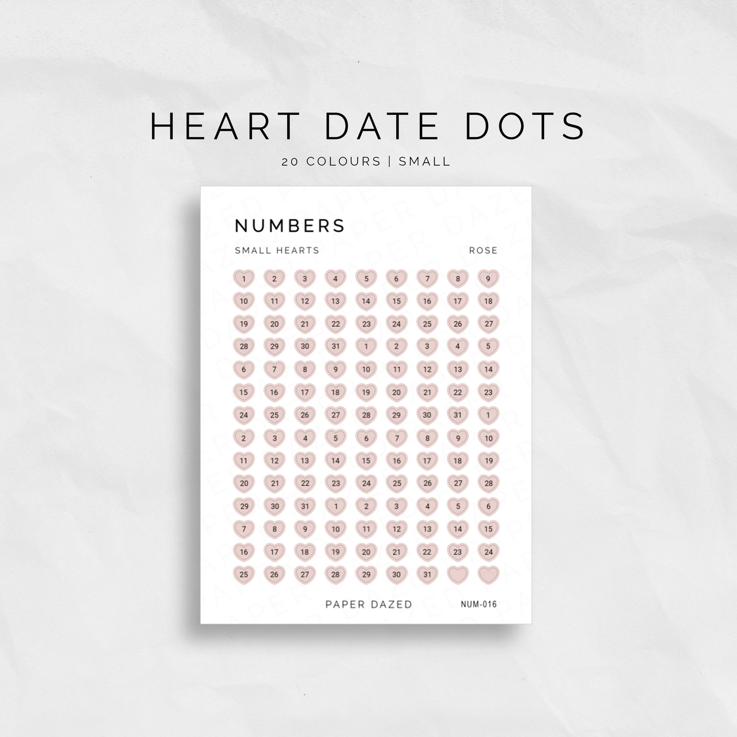 Heart Date Dots