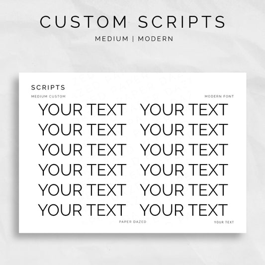 Medium Custom Scripts - MODERN Font