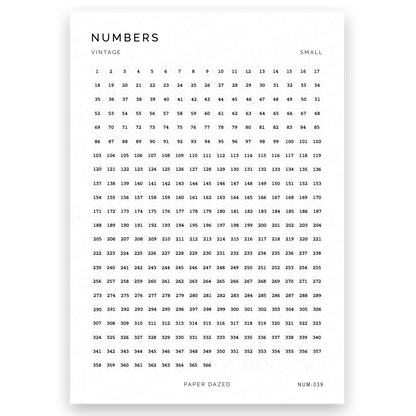 1-365 Small Date Dot Number Stickers