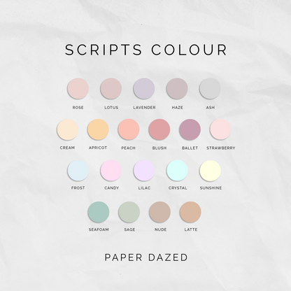 Highlighted Monthly Scripts - ARIA Font