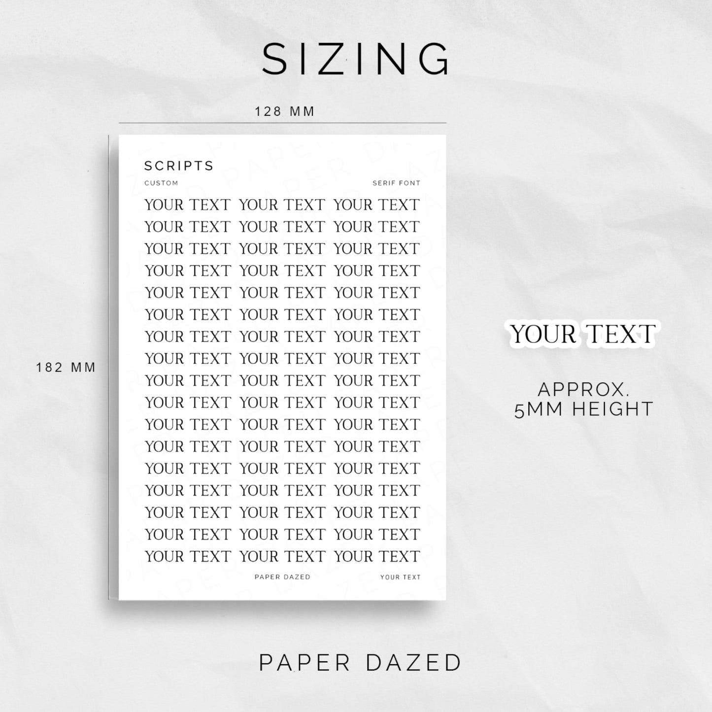 Small Custom Scripts - SERIF Font