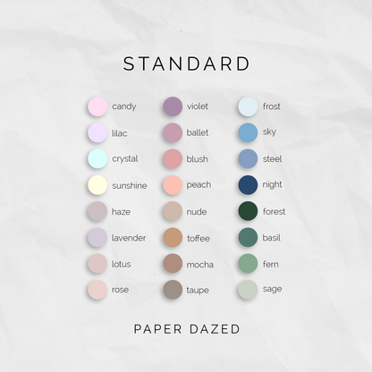 Standard Colour Swatch Stickers