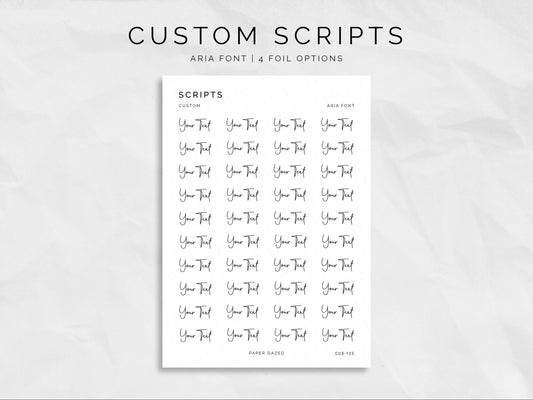Medium Custom Scripts - ARIA Font
