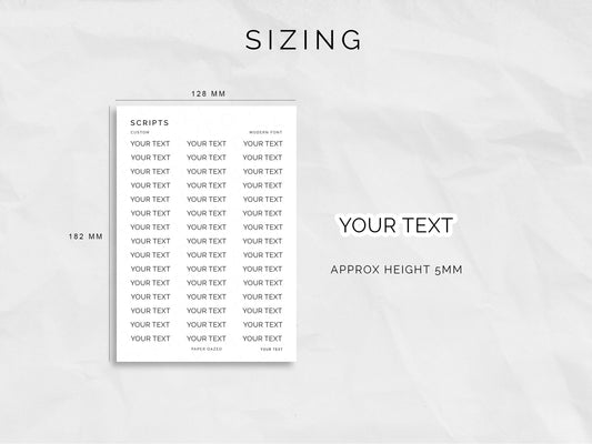 Small Custom Scripts - MODERN Font