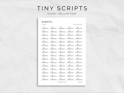 CLEAN Tiny Scripts - MELLOW Font