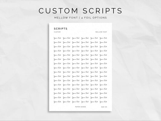 Small Custom Scripts - MELLOW Font
