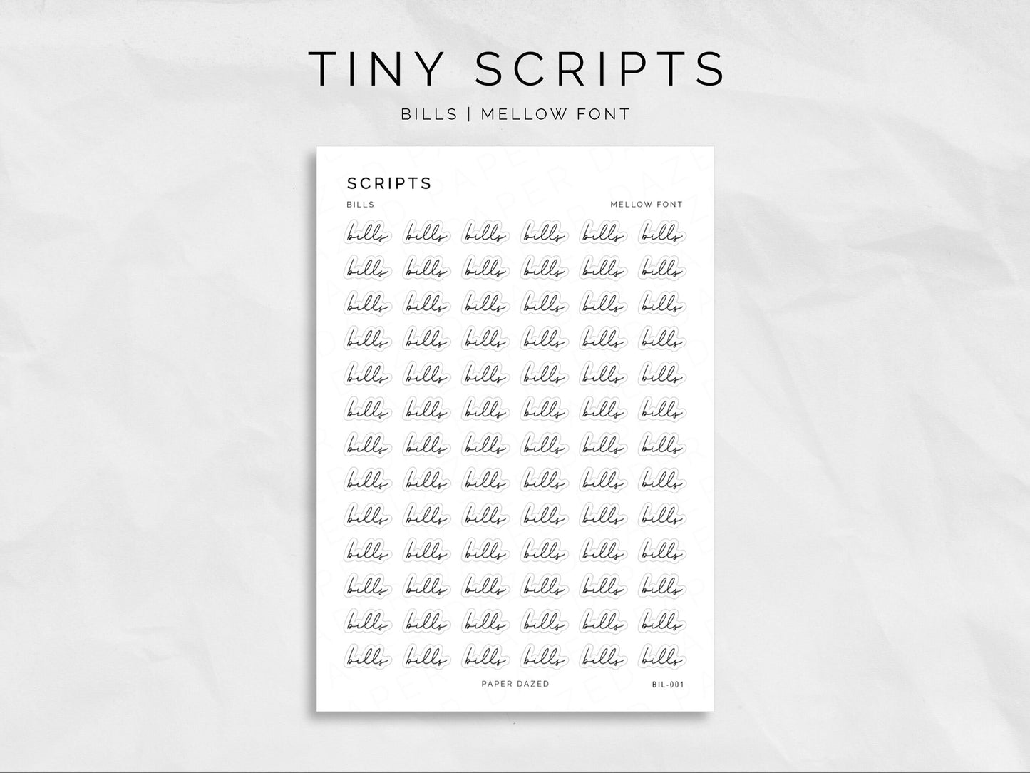 BILLS Small Scripts - MELLOW Font
